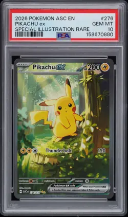 2026 POKEMON ASC EN-ASCENDED HEROES SPECIAL ILLUSTRATION RARE PIKACHU EX PSA 10 - Image 1