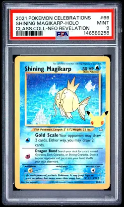 2021 POKEMON CELEBRATIONS CLASSIC COLLECTION #66 SHINING MAGIKARP-HOLO PSA 9 - Image 1