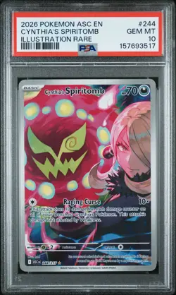 2026 POKEMON ASC EN-ASCENDED HEROES ILLUSTRATION RARE CYNTHIA'S SPIRITOMB PSA 10 - Image 1