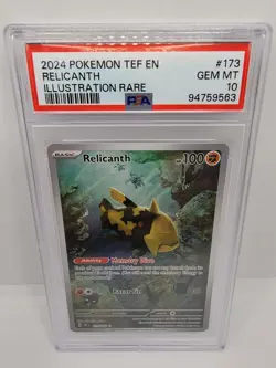 2024 POKEMON TEF EN-TEMPORAL FORCES RELICANTH ILLUSTRATION RARE #173 PSA 10 - Image 1