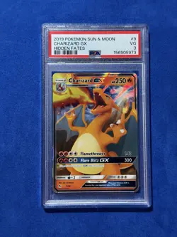Charizard GX PSA 3 HOLO RARE Sun & Moon Hidden Fates 9/68 Pokemon Card TCG - Image 2
