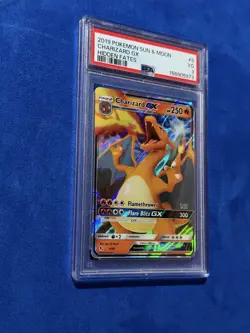 Charizard GX PSA 3 HOLO RARE Sun & Moon Hidden Fates 9/68 Pokemon Card TCG - Image 3