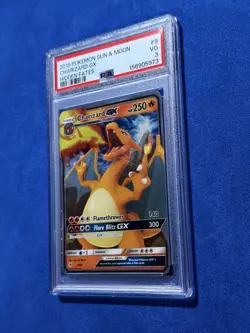 Charizard GX PSA 3 HOLO RARE Sun & Moon Hidden Fates 9/68 Pokemon Card TCG - Image 4