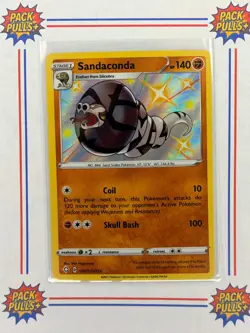 Sandaconda Shiny Holo Rare Pokemon SV071/SV122 Shining Fates: Shiny Vault - Image 1