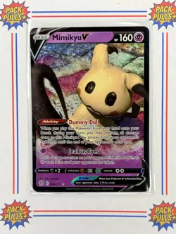 Mimikyu V Ultra Rare Holo Pokemon TCG 068/172 Brilliant Stars - Image 1