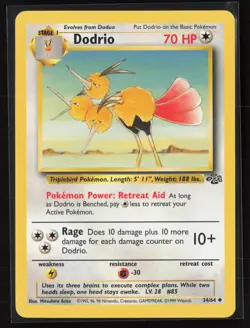 Dodrio 34/64 Uncommon Jungle WOTC Vintage Pokemon LP - Image 1