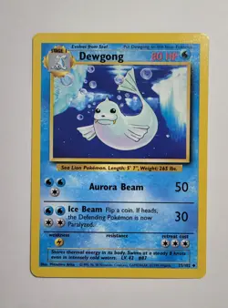 Dewgong 25/102 Pokemon 1999 Unlimited Base Set LP - Image 1