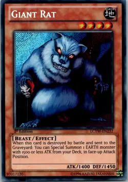 Yugioh Giant Rat LCYW-EN232 1st Edition Secret Rare NM - Image 1