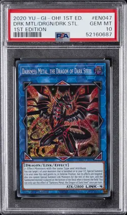 2020 1ST EDITION #EN047 DARKNESS METAL, THE DRAGON OF DARK STEEL PSA 10 - Image 1