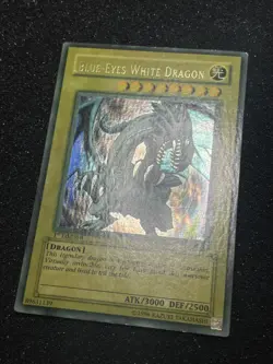 Yugioh Blue Eyes White Dragon LOB-001 1st Edition 2002 North American Wavy Faded - Image 4