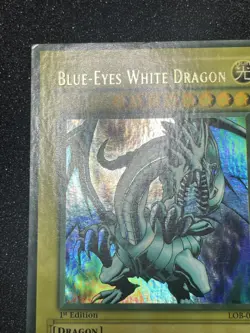 Yugioh Blue Eyes White Dragon LOB-001 1st Edition 2002 North American Wavy Faded - Image 5
