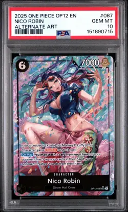 One Piece Nico Robin Alternate Art OP12-087 PSA 10 Gem Mint - Image 1