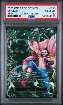 2025 ONE PIECE OP13-CARRYING ON HIS WILL SPECIAL ALTERNATE ART SMOKER PSA 10 - Image 1