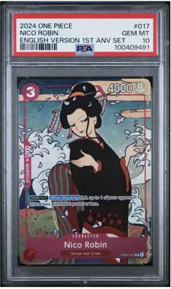 2024 One Piece Nico Robin English Version 1st Anniversary #017 PSA 10 - Image 3