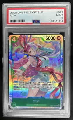 2025 One Piece Carrying On His Will Uta Super Rare #OP13-023 PSA 9 - Image 1