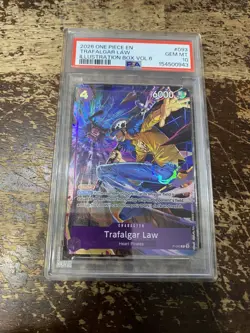 2026 One Piece EN Illustration Box Vol 6 #093 Trafalgar Law PSA 10 LOW POP RARE - Image 1