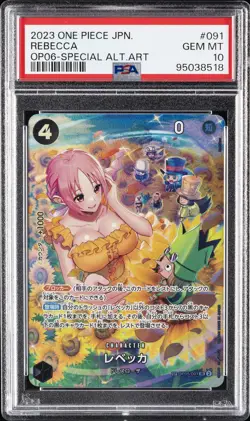 2023 ONE PIECE JAPANESE OP06-WINGS OF THE CAPTAIN #091 REBECCA PSA 10 - Image 1