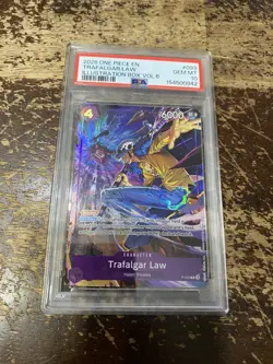 2026 One Piece EN Illustration Box Vol 6 #093 Trafalgar Law PSA 10 LOW POP HTF - Image 1