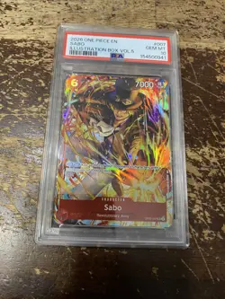 2026 ONE PIECE PROMOS ILLUSTRATION BOX VOL.5 #007 SABO PSA 10 IN HAND VHTF NEW - Image 1