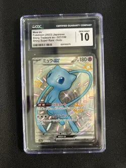 Mew ex CGC 10 Gem Mint 327/190 SSR Shiny Treasure ex Japanese Pokemon - Image 1