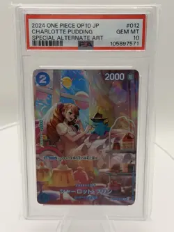 2024 One Piece OP-10 JPN Royal Blood Charlotte Pudding SP Alternate Art PSA 10 - Image 1