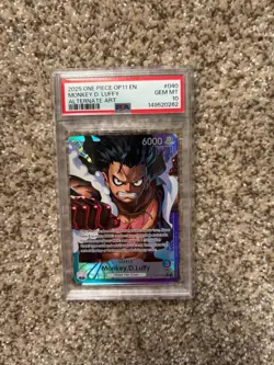 MONKEY D. LUFFY OP11-A FIST OF DIVINE SPEED #040 ALT ART PSA 10 English - Image 1