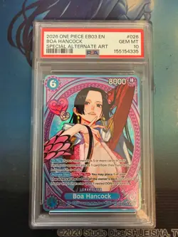 Boa Hancock (SP) EB03-026 Extra Booster Heroines PSA 10 ENGLISH One Piece TCG - Image 1