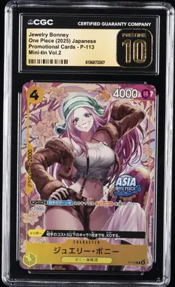 2025 ONE PIECE: JAPANESE PROMO MINI-TIN #P-113 JEWELRY BONNEY CGC 10 PRISTINE - Image 1