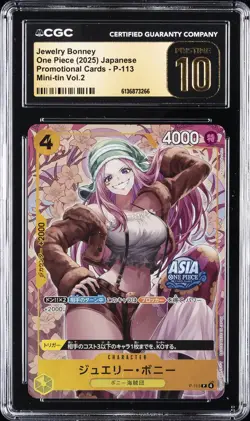 2025 ONE PIECE: JAPANESE #P-113 JEWELRY BONNEY CGC 10 PRISTINE - Image 1