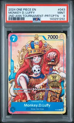 2024 ONE PIECE PROMOS TOURNAMENT-PARTICIPATION #043 MONKEY D. LUFFY PSA 9 - Image 1