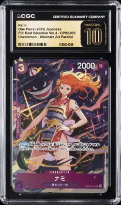 2025 ONE PIECE: JPN PC: BEST SELECTION VOL. 4 ALT ART #070 NAMI CGC 10 PRISTINE - Image 1