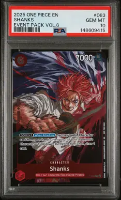 2025 ONE PIECE EVENT PACK VOL.6 #083 SHANKS PSA 10 - Image 1