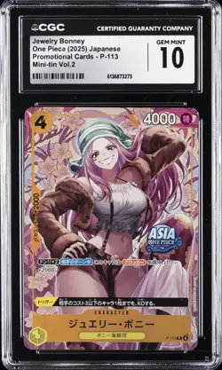 2025 ONE PIECE: JAPANESE PROMO MINI-TIN #P-113 JEWELRY BONNEY CGC 10 GEM MINT - Image 1