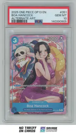 2025 One Piece Alternate Art Boa Hancock PSA 10 #OP13-051 - Image 1