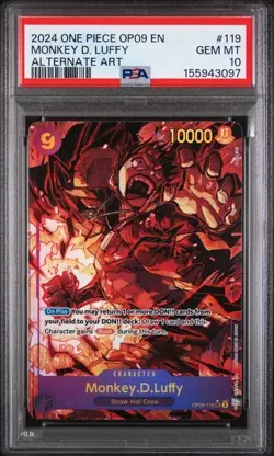 2024 One Piece OP09-119 Monkey D Luffy SEC Alt Art PSA 10 English - Image 1
