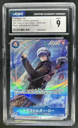 2024 One Piece 500 Years in the Future JP Trafalgar Law Alt Art #OP07-047 CGC 9 - Image 1