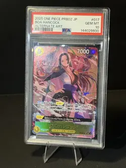 One Piece 2025 Boa Hancock PRB02-017 Super Rare Alternate Art Foil PSA 10 JP - Image 1