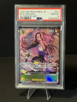 One Piece 2025 Boa Hancock PRB02-017 Super Rare Alternate Art Foil PSA 10 JP - Image 3