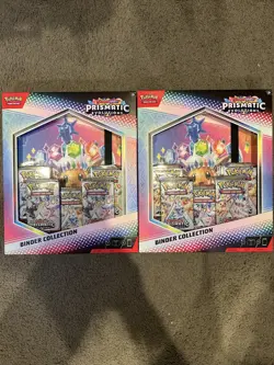 In Hand Pokemon Prismatic Evolutions Binder Collection Scarlet Violet Lot of 2 - Image 1