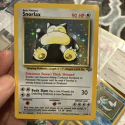 Vintage 1999 Pokemon TCG Jungle Unlimited Snorlax Holo 11/64 - Image 3