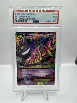 VERY CLEAN Psa 7 Pokemon TCG Mega M Gengar EX #35 ENG XY Phantom Forces 2014 Nm - Image 2