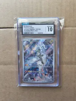 CGC 10 N'S RESHIRAM 2025 Pokemon Journey Together Illustration Rare HOLO 167/159 - Image 1