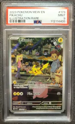 2023 Pokemon Pikachu #173 Scarlet & Violet 151 Holo Illustration Rare PSA 9 Mint - Image 1