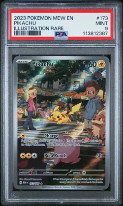 POKEMON 151 PIKACHU #173 ILLUSTRATION RARE PSA MINT 9 #113812387 (ENGLISH) - Image 1