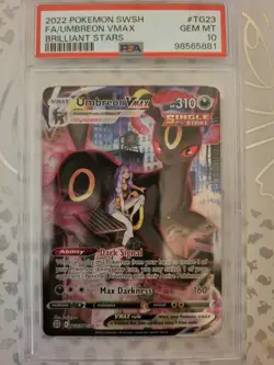 Pokemon PSA GM 10 Umbreon VMAX TG23/TG30 Brilliant Stars Pokemon Full Art US SEL - Image 1