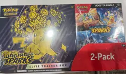 Pokemon Scarlet And Violet Surging Sparks Elite Trainer Box 2 Pack New Sealed - Image 1