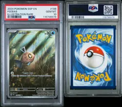 2024 Pokemon Surging Sparks Feebas Illustration Rare #198 PSA 10 - Image 3