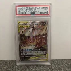 Pokemon TCG Espeon Deoxys GX Tag Team Black Star #SM240 Promo PSA 9 MINT - Image 1
