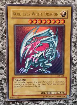 Yugioh Blue Eyes White Dragon SDK-001 Ultra Rare 2002 - Image 1