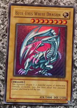 Yugioh Blue Eyes White Dragon SDK-001 Ultra Rare 2002 - Image 2